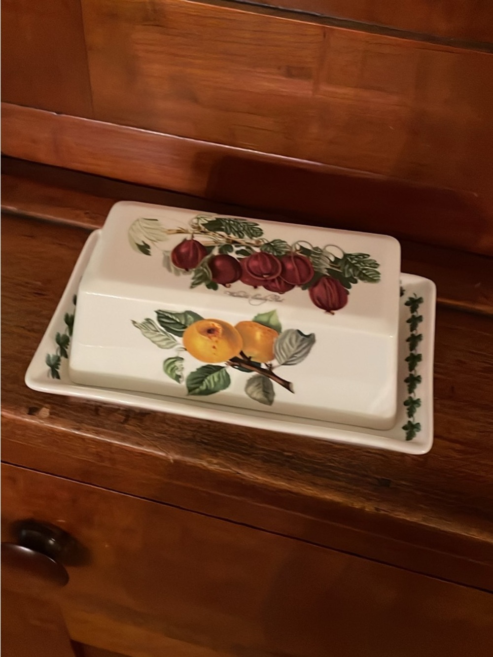 Vintage Portmeirion Pomona covered butter